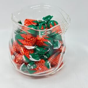 Genuine Fred UNZIPPED Baggie Original Art Glass Zipper Bag Hand Blown Candy Gift